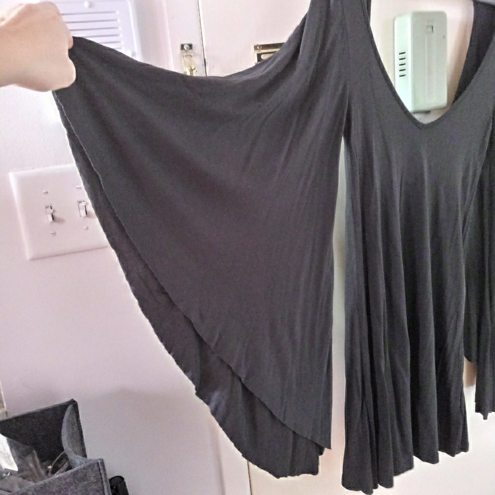 Urban Outfitters black mini dress, flared sleeves